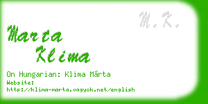 marta klima business card