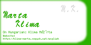 marta klima business card